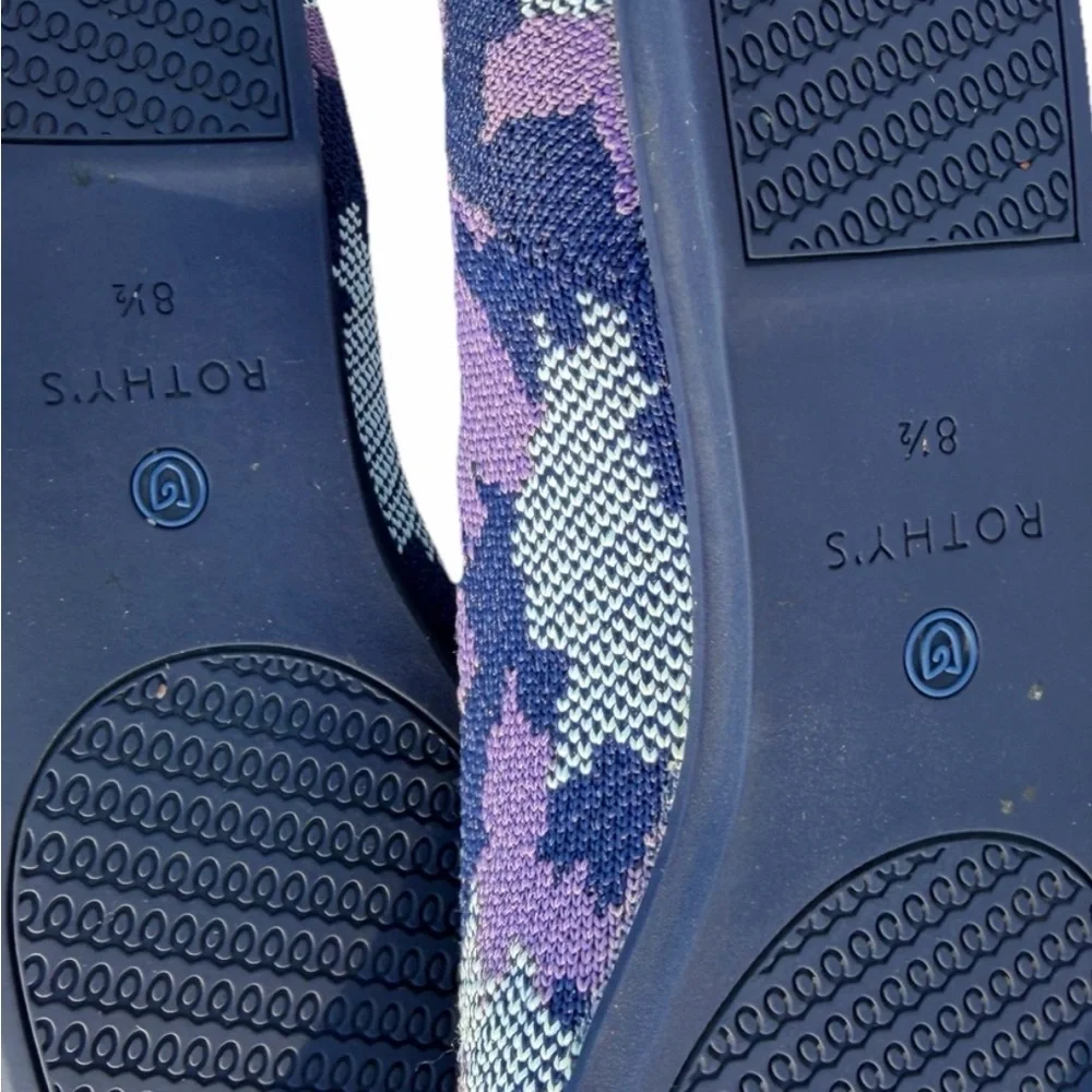 Rothy Retired Violet Botanicamo Flats, Women’s 8.5 Camo Botanical Print, Slip‑On - Picture 5 of 6